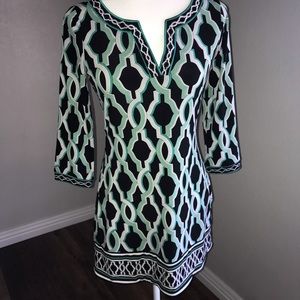 White House Black Market Shift Dress 3/4 Sleeve XS